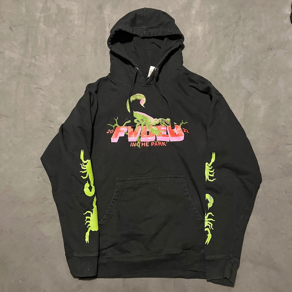 FVDED In The Park Hoodie Mens M Black 2022 Music Festival Graphic Don Toliver